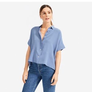 Everlane Clean Silk Short-Sleeve Square Shirt